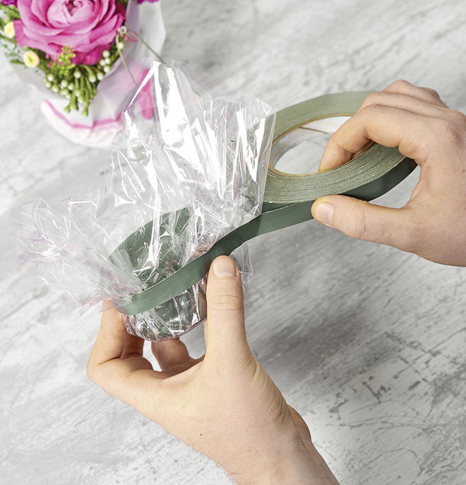 Flower tape 13 mm, zelená tmavá