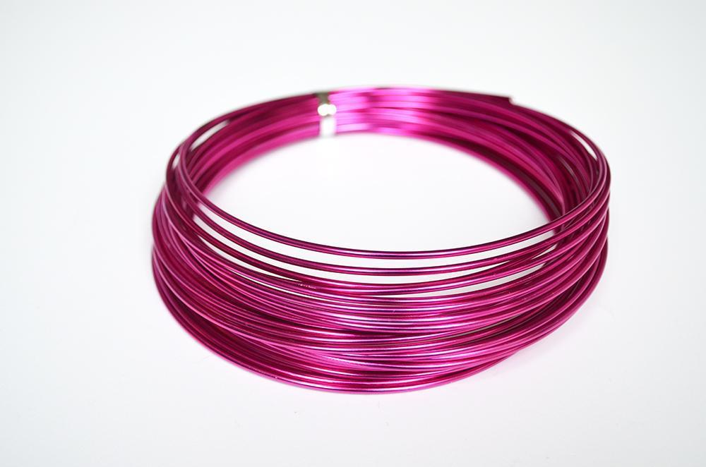 Drát hliníkový OASIS®, 2 mm, 10 m, 100 g, růžová silná