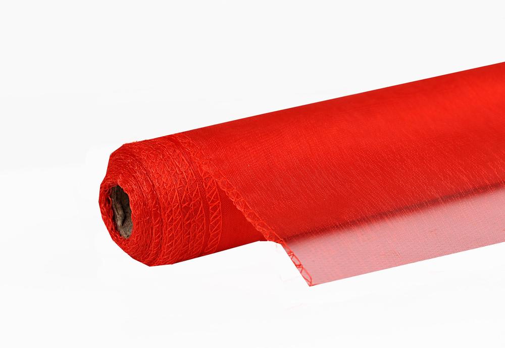 Role organza uni  14,5cm x 10m, červená 18