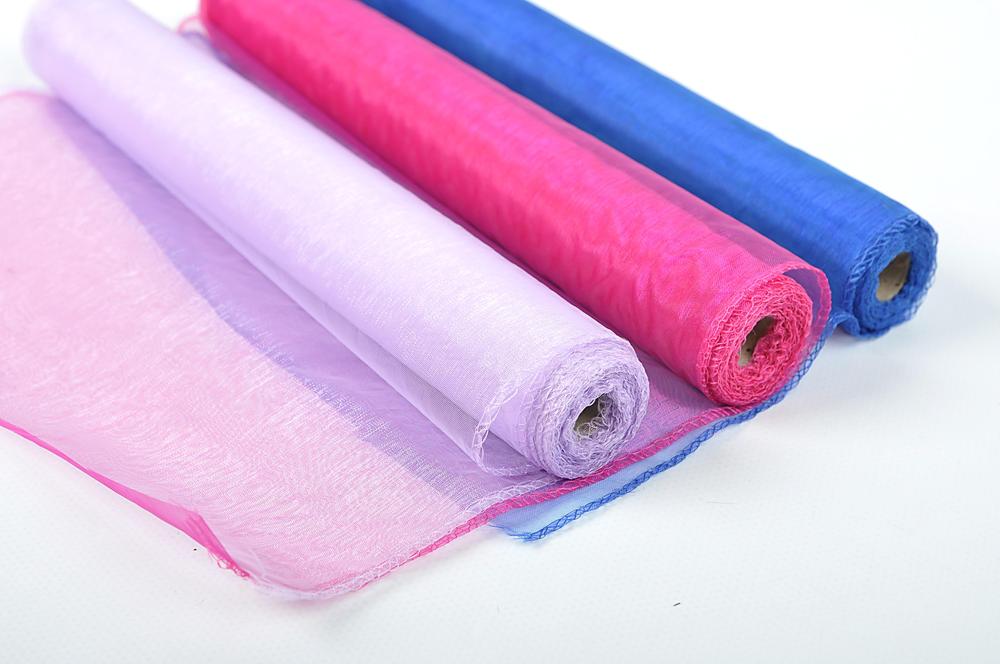 Role organza uni  29,5cm x 10m, červená 18