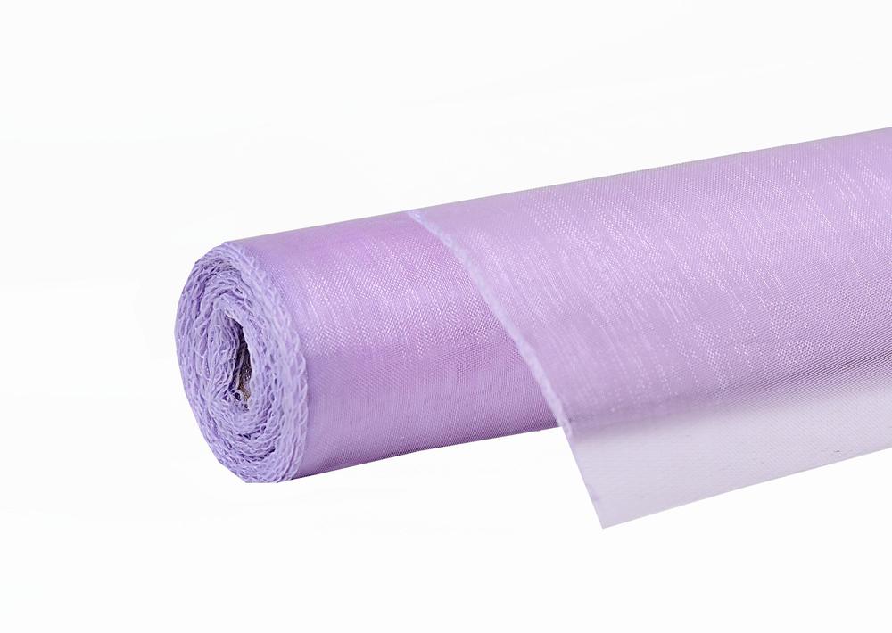 Role organza uni  48,5cm x 10m, fialová světlá 86