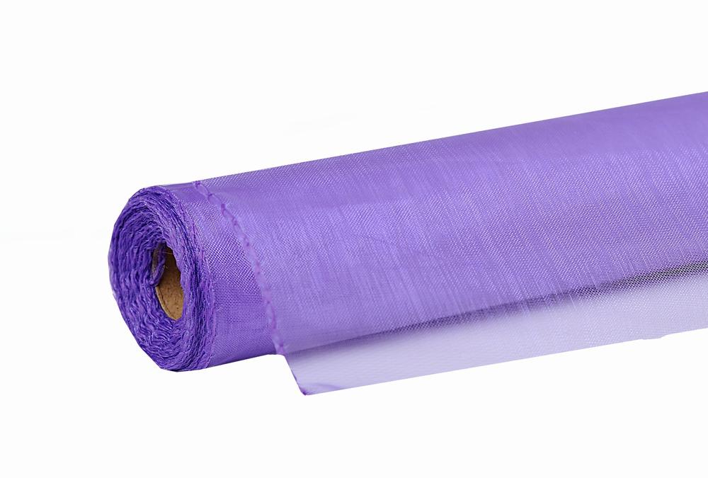 Role organza uni  48,5cm x 10m, fialová tmavá 89