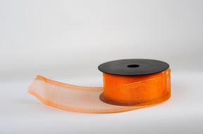 Stuha organza SNOW,  4cm x 9,1m, oranžová 5054