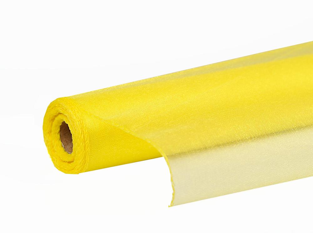 Role organza SNOW 12cm x 9,1m, žlutá 303