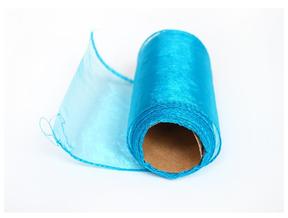 Role organza SNOW 12cm x 9,1m, modrá tyrkysová 5155