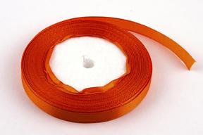 Stuha satén,  1cm x 23m, oranžová 24