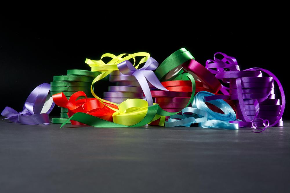 Stuha satén,  1cm x 23m, fialová 87