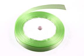 Stuha satén,  1cm x 23m, zelená sv. 170