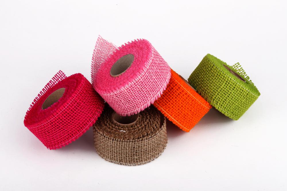 Stuha juta jemná,  5cm x 5m, bílá 0