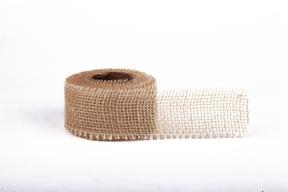 Stuha juta jemná,  5cm x 5m, bílá 0