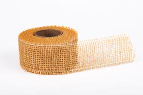 Stuha juta jemná,  5cm x 5m, krémová 13
