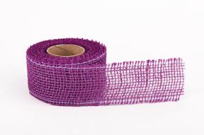 Stuha juta jemná,  5cm x 5m, fialová sv. 19