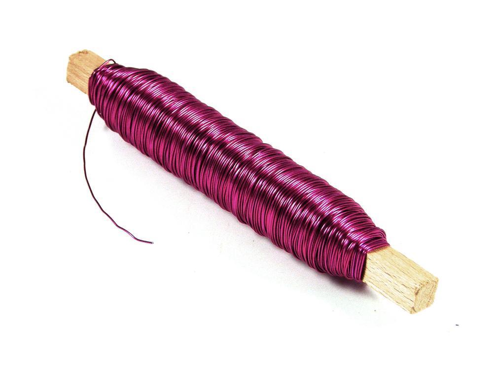 Drát na dřívku, 0,5 mm, 100 g, fialová erika