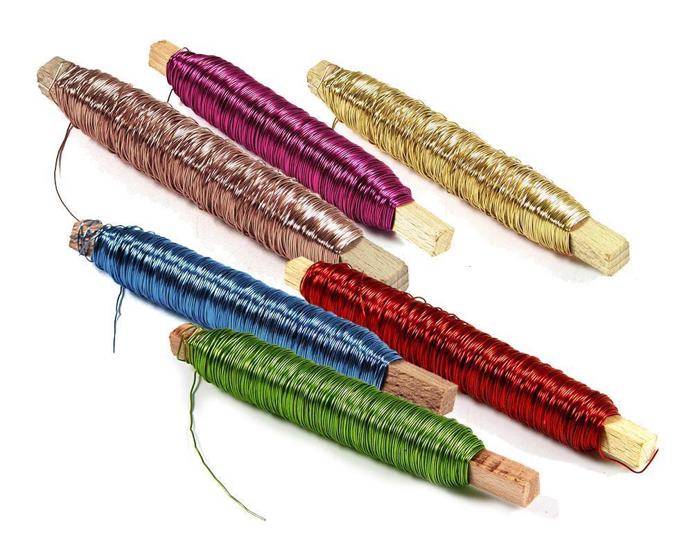 Drát na dřívku, 0,5 mm, 100 g, zlatá