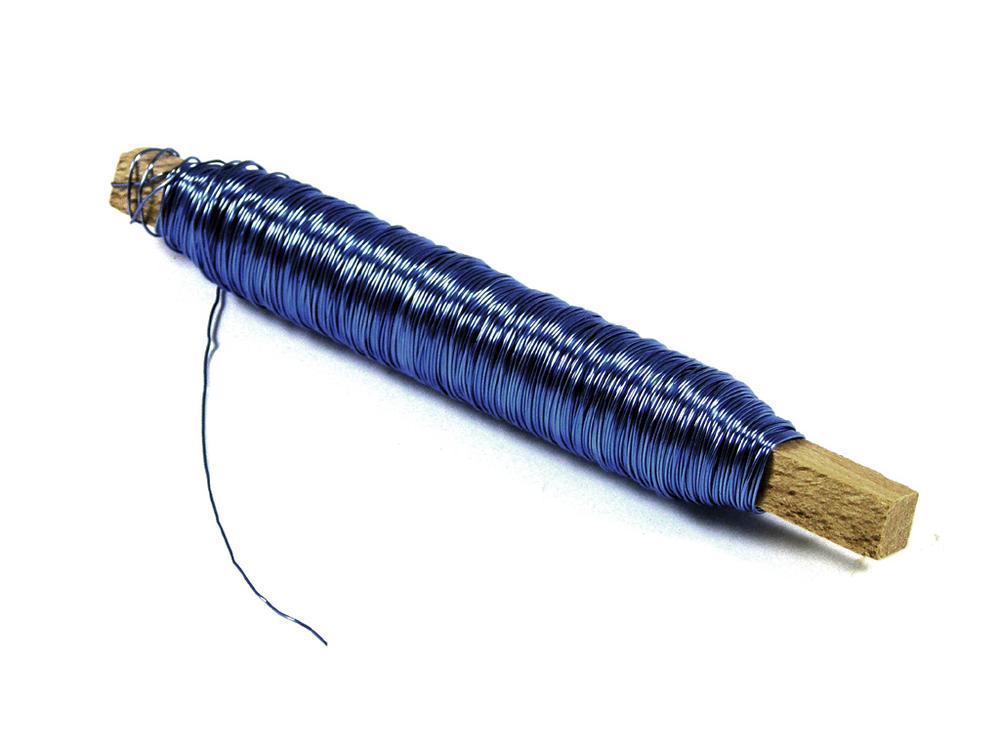 Drát na dřívku, 0,5 mm, 100 g, modrá