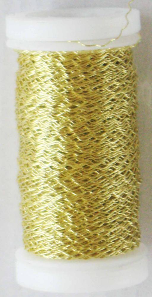 Drát na cívce ZIGZAG, 0,3 mm, 50 g, zlatá