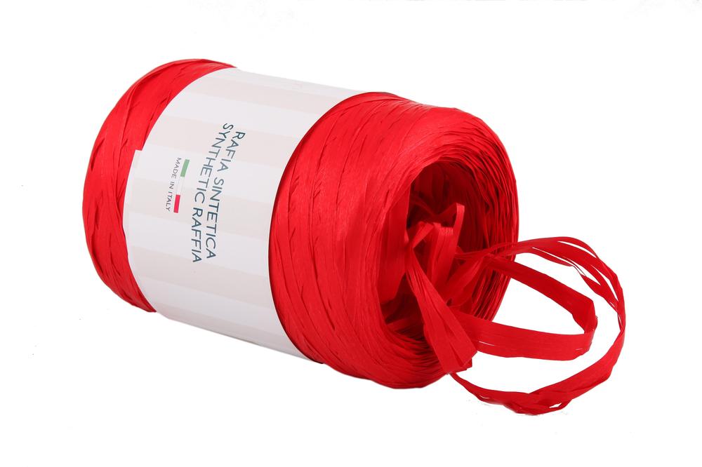 Poly raphia 6802 (matná) 5mm x 200m, červená svěltá 7