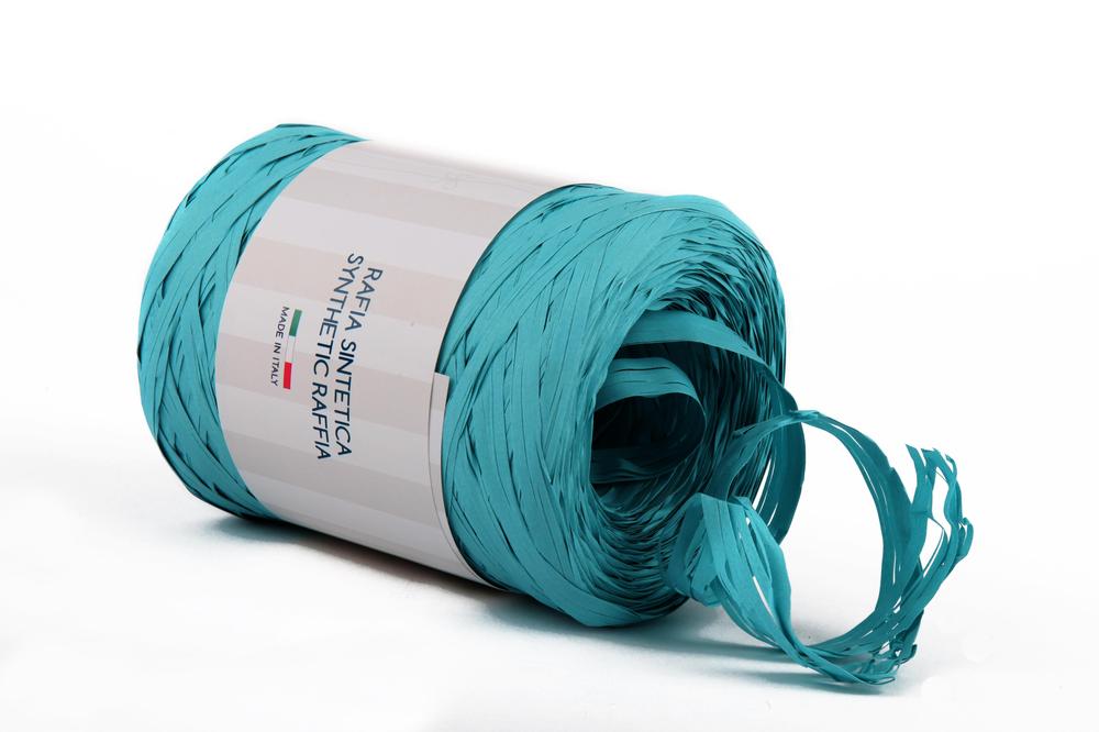 Poly raphia 6802 (matná) 5mm x 200m, modrá tyrkysová 38