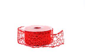 Stuha big spider,  5cm x 9,1m, červená 02