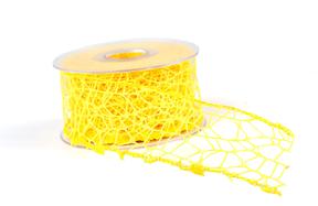 Stuha big spider,  5cm x 9,1m, žlutá 20