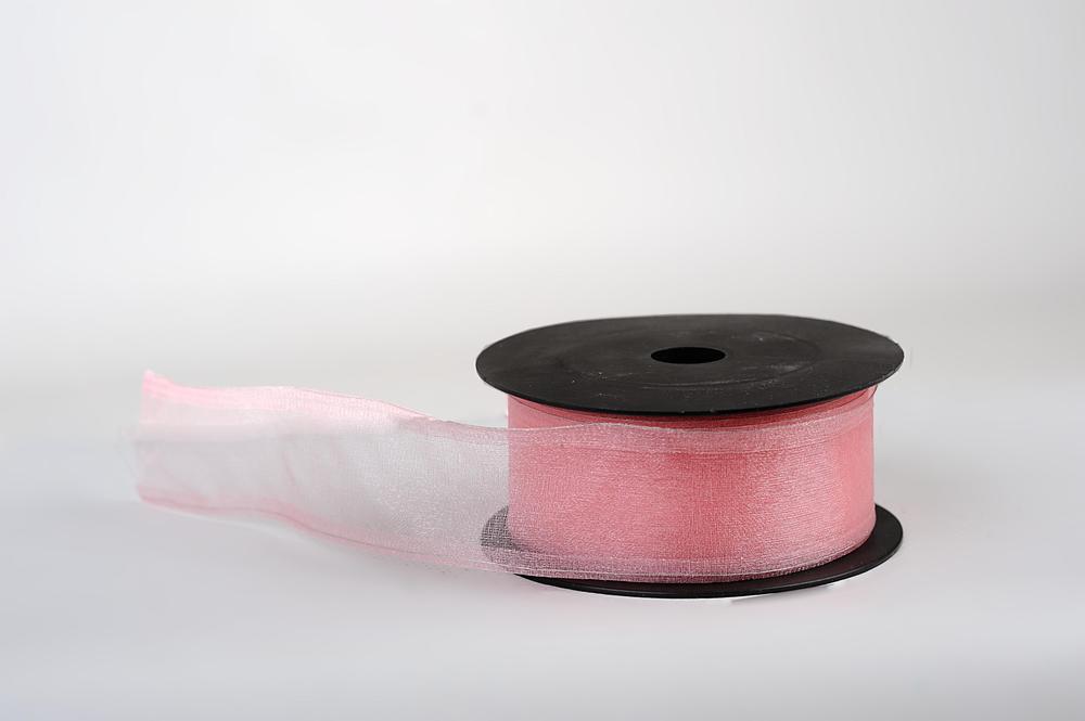 Stuha organza SNOW,  4cm x 9,1m, starorůžová 5021