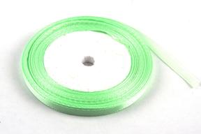 Stuha satén,  0,65cm x 23m, zelená sv. 170