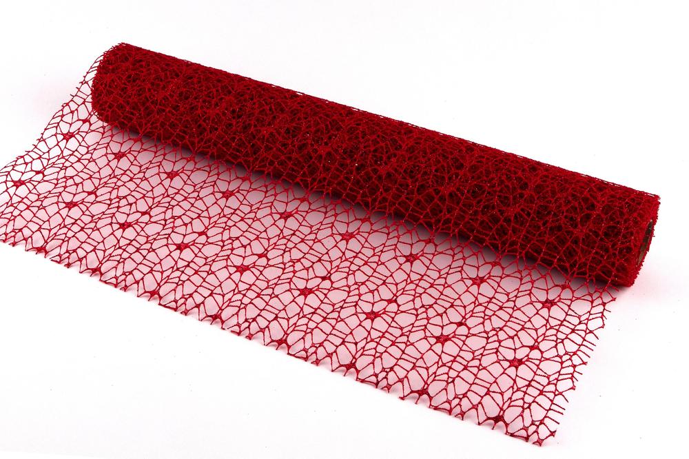 Role big spider glitter, 50cm x 4,6m, červená 2