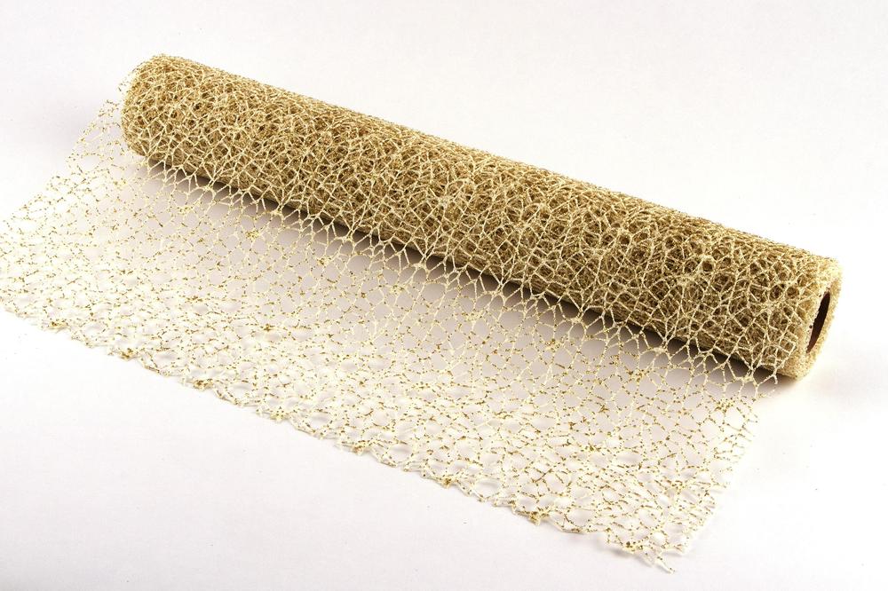 Role big spider glitter, 50cm x 4,6m, šampaň 6