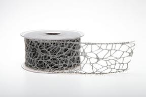 Stuha big spider,  5cm x 9,1m, šedá 22