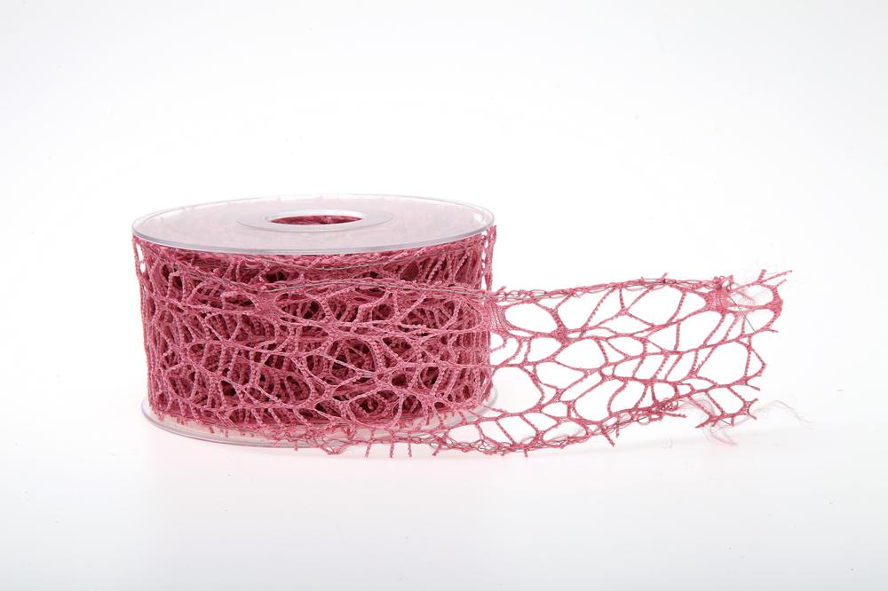 Stuha big spider,  5cm x 9,1m, růžová stará 28