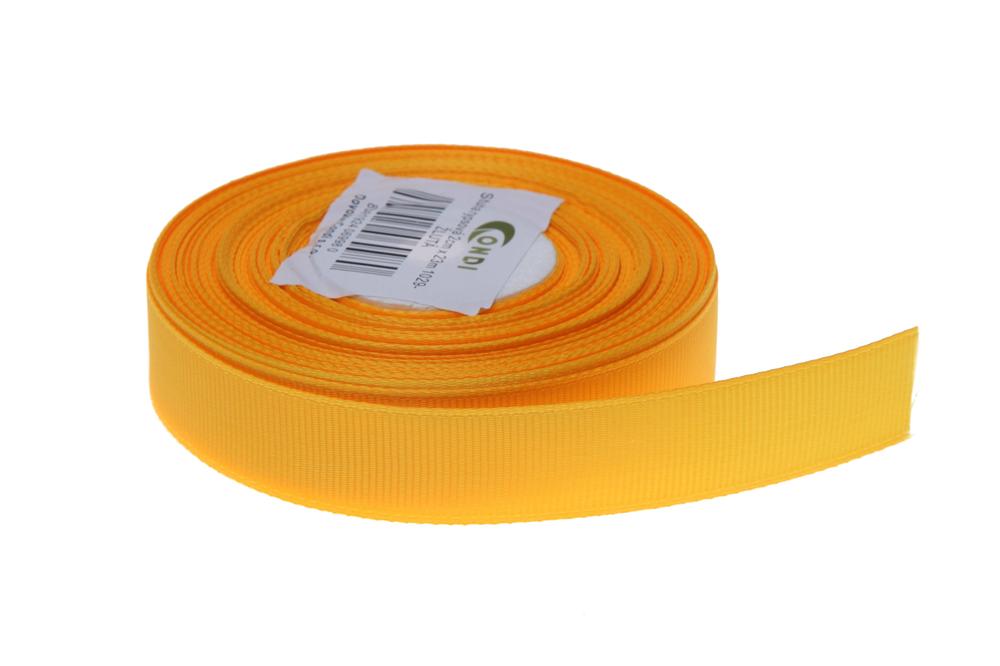 Stuha rypsová,  2cm x 23m, žlutá 1029