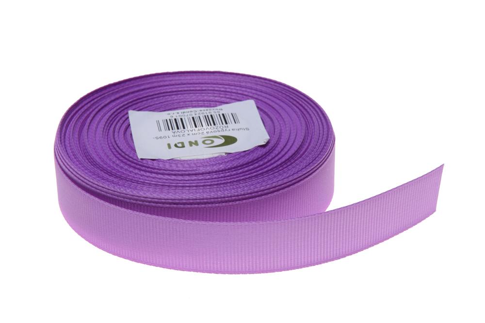 Stuha rypsová,  2cm x 23m, růžovofialová 1095