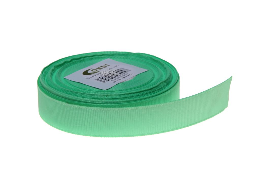 Stuha rypsová,  2cm x 23m, zelená sv. 1151