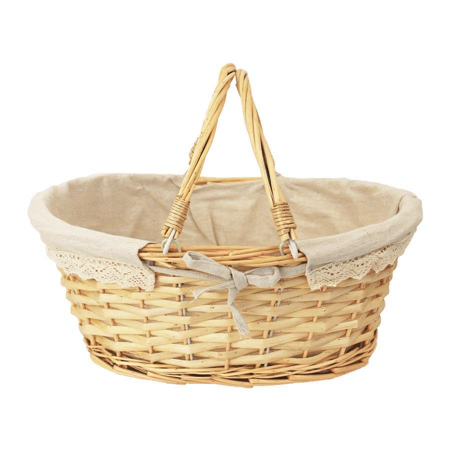 Košík se dvěma uchy přírodní