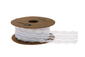 Stuha krajka polyester,  3cm x 9,1m, bílá AL016