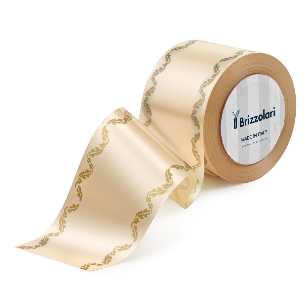 Stuha smuteční klasická,  5cm x 50m, krémová 22