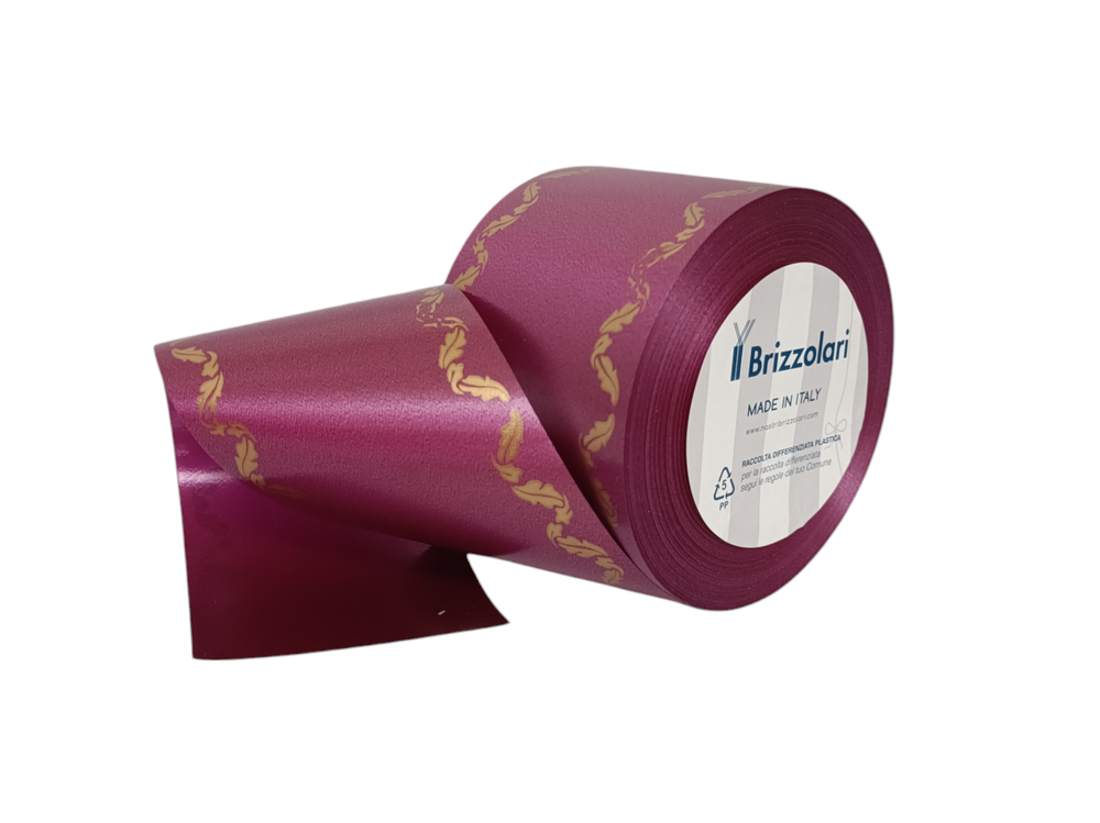 Stuha smuteční klasická,  7cm x 50m, bordó 21