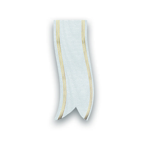 Stuha smuteční mramorová s metalem,  7cm x 100m, bílá sněhová 01