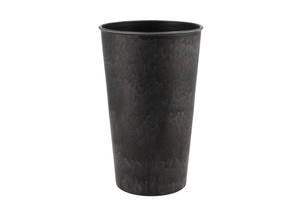 Plast-váza MELAMINE, Ø 18 cm, v. 28 cm, šedá antracitová