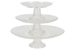 Sklo-mísa DAYAH 25x 9cm, na noze, čirá