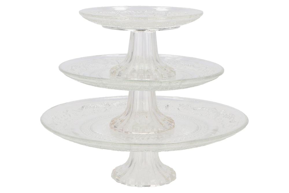 Sklo-mísa DAYAH 25x 9cm, na noze, čirá