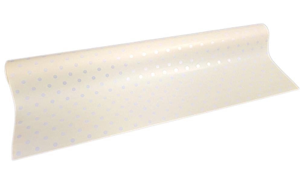 Role fólie 50cm x 9,1m puntík, krémová světlá