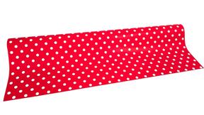 Role fólie 50cm x 9,1m puntík, červená