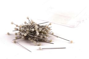 Špendlík dekorační 38mm, bílá, 100 ks