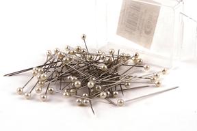 Špendlík dekorační 55mm, bílá,  80 ks