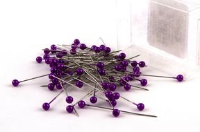 Špendlík dekorační 55mm, fialová,  80 ks