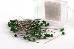 Špendlík dekorační 55mm, zelená,  80 ks