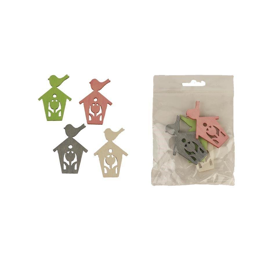 Dekorační budka, 4 ks D3717