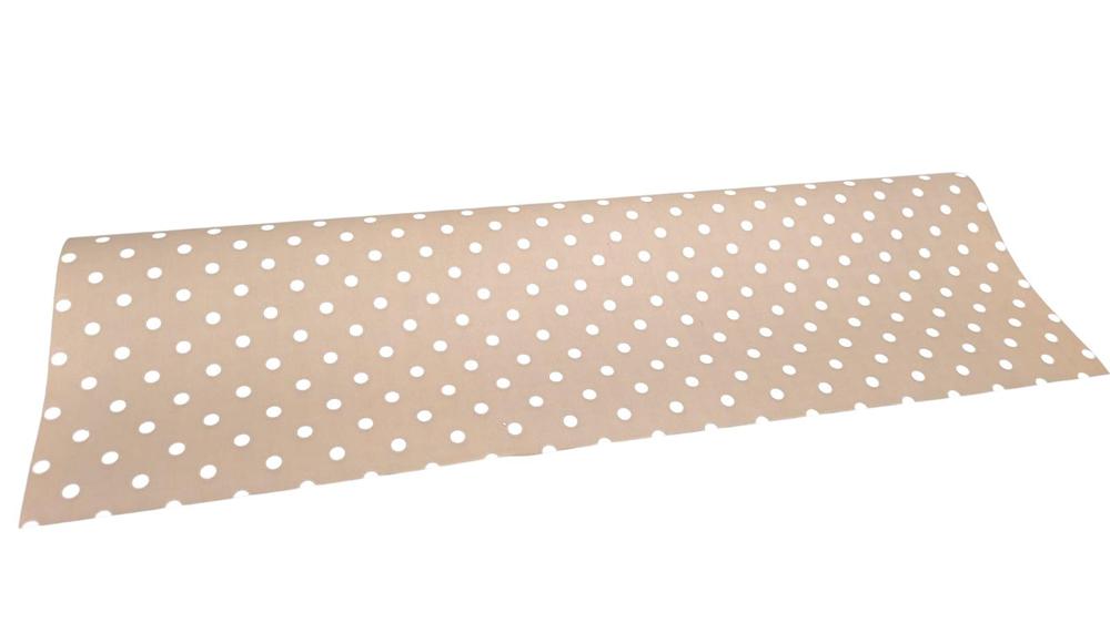 Role fólie 50cm x 9,1m puntík, béžová