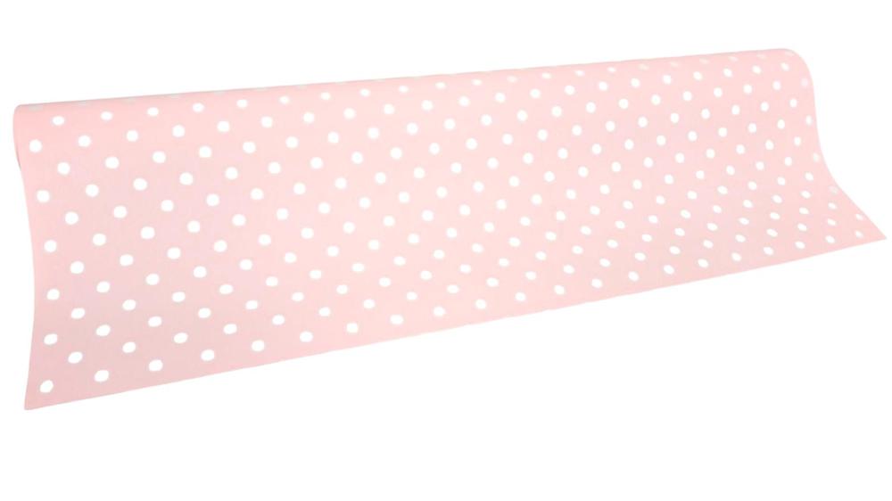 Role fólie 50cm x 9,1m puntík, růžová světlá